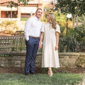 Mestiza New York Elliana Barong Midi Dress Flaxan size medium